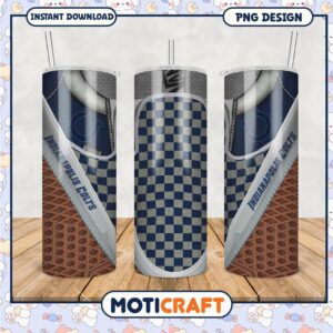 Indianapolis Colts tumbler design features stylish navy colors, perfect for fans and gatherings