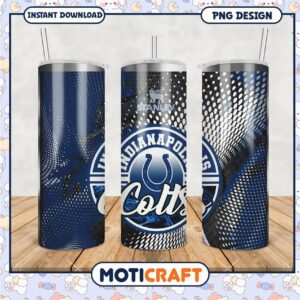 Indianapolis Colts tumbler design for fans, perfect for hydration on the go