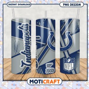 Indianapolis Colts tumbler cup design for fans, perfect gift idea