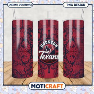 Houston Texans Tumbler PNG for Fans, Stylish Design and Durable Material