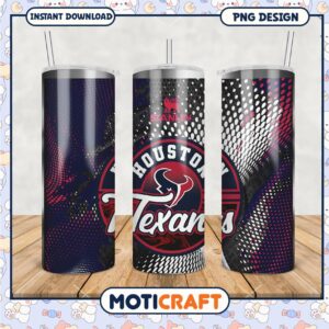 Houston Texans Tumbler PNG for Fans, Perfect for Daily Use