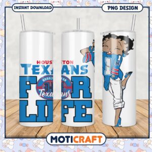 Houston Texans Tumbler PNG for Fans, Perfect for Game Day Use