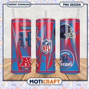 Houston Texans Tumbler PNG Design, Perfect for Gifts and Fans