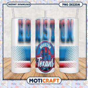 Houston Texans Tumbler Design, vibrant colors and bold logo