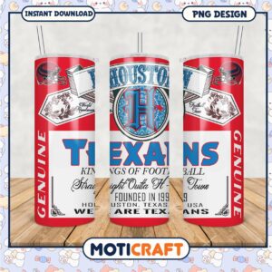 Houston Texans tumbler design, perfect for football fans everywhere