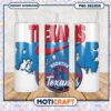 Houston Texans tumbler design featuring vibrant blue colors, perfect for fans