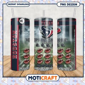 Houston Texans tumbler design for fans, great prize opportunity available