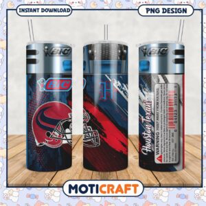 Houston Texans tumbler cup featuring bold graphics, perfect for fans