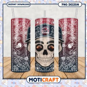 Houston Texans Skull Tumbler PNG, Unique Design for Fans