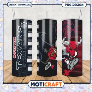 Houston Texans Starbucks Tumbler PNG, Customizable and Stylish Design