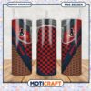 Houston Texans Checker Pattern Tumbler PNG Design, Perfect for Fans