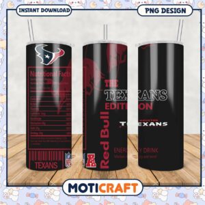 Houston Texans Edition Tumbler PNG, Perfect for Fans and Collectors