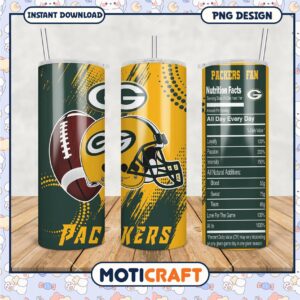 Green Bay Packers Tumbler with Nutrition Facts Green Bay Packers Tumbler with Nutrition Facts