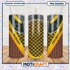 Green Bay Packers tumbler with checker pattern design, perfect for fans
