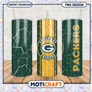 Green Bay Packers Tumbler PNG Design for Fans and Collectors