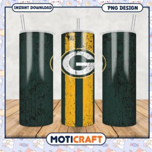 Green and Yellow Sports Tumbler PNG