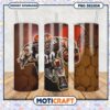 Football tumbler with fierce player design, perfect for game day fun
