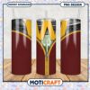 Football Themed Tumbler with Zipper Design, Perfect for Game Day Fun