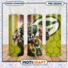 Football themed tumbler design, perfect for game day fun