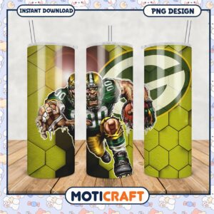 Football themed tumbler design