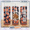 Football themed tumbler design, perfect for game day drinkware