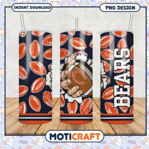 Football themed tumbler design