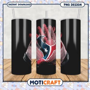 Football glove tumbler PNG