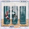 Eagles fan tumbler design featuring football graphics, perfect gift