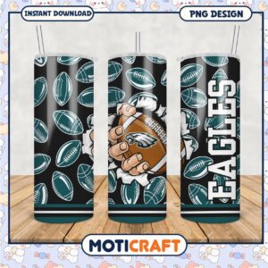 Eagles football tumbler