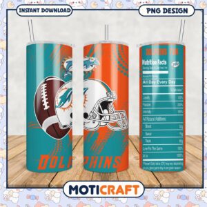 Dolphins Fan Tumbler Design
