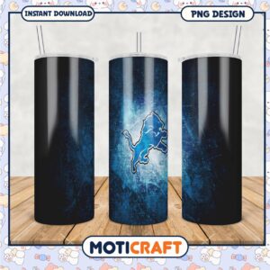 Detroit Lions Tumbler PNG Design