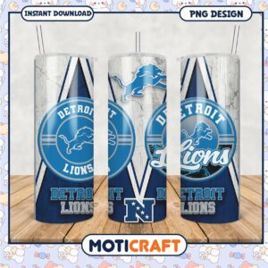 Detroit Lions Tumbler PNG Design for Fans