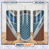 Detroit Lions Tumbler in Checker Pattern, Perfect for Game Day Use