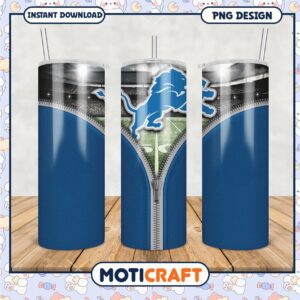 Detroit Lions tumbler design