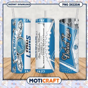 Detroit Lions tumbler design for fans