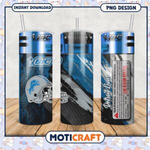 Detroit Lions themed tumbler