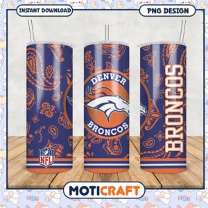 Denver Broncos tumbler design perfect for fans