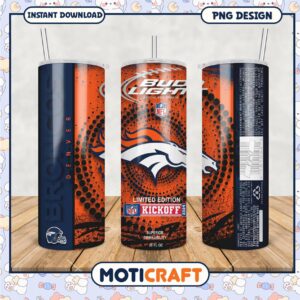 Denver Broncos tumbler design for NFL kickoff season