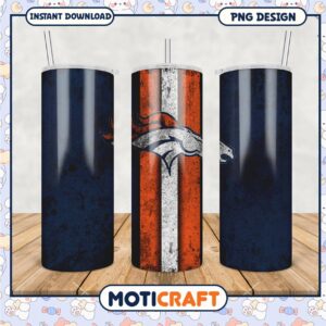 Denver Broncos tumbler design for sports fans