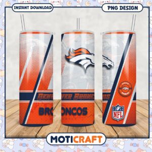 Denver Broncos tumbler design for NFL fans