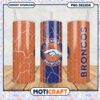 Denver Broncos tumbler design features bold colors, perfect for fans