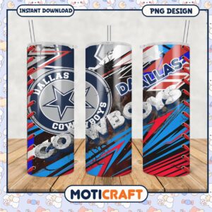 Dallas Cowboys Tumbler PNG Design, Perfect for Game Day Use