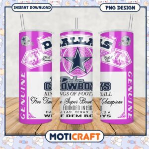Dallas Cowboys Tumbler Pink Design for Fans, Celebrate Team Spirit