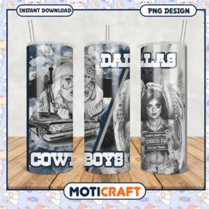 Dallas Cowboys Tumbler Design, Unique Artwork for Fans