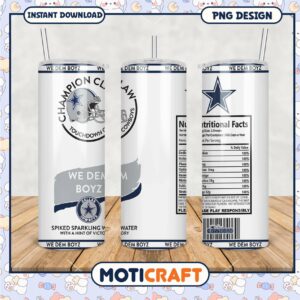 Dallas Cowboys tumbler design, perfect for game day hydration