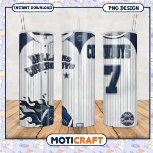 Dallas Cowboys tumbler design, perfect for fans and collectors