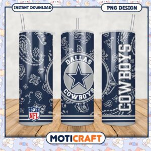 Dallas Cowboys tumbler design for fans, features trendy patterns and colors