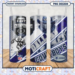 Dallas Cowboys Tumbler 2023 NFC East Champions, Stylish Sports Drinkware