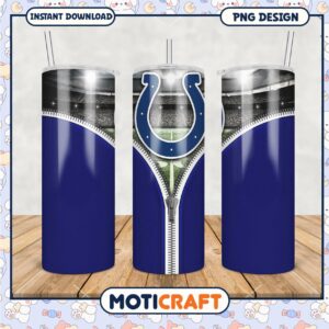 Colts Zipper Tumbler PNG Design, Eye Catching and Unique Look