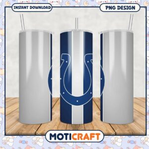 Colts themed tumbler set for sports fans, perfect for game day use